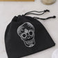 dia de los muertos skull and hamsa hand gift bag in black