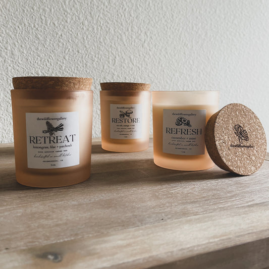 handcrafted luxury spa scented candles for relaxation