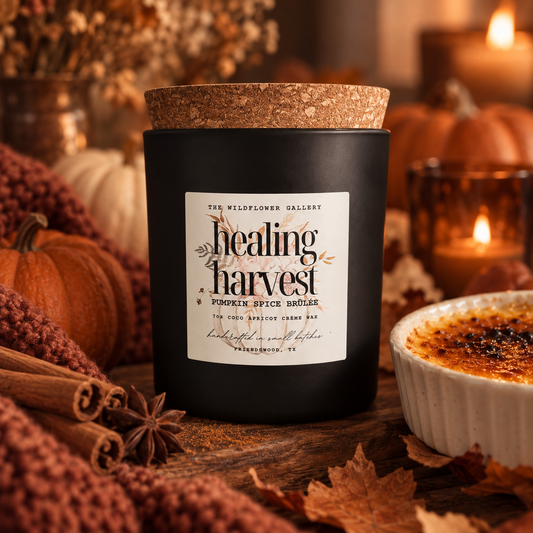 Healing Harvest | Pumpkin Spice Brûlée Wood Wick Fall Candle