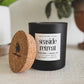 handcrafted coconut wax with wooden wick candle