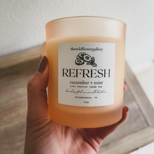 Refresh - Cucumber and Mint Toxin-Free Luxury Spa Candle