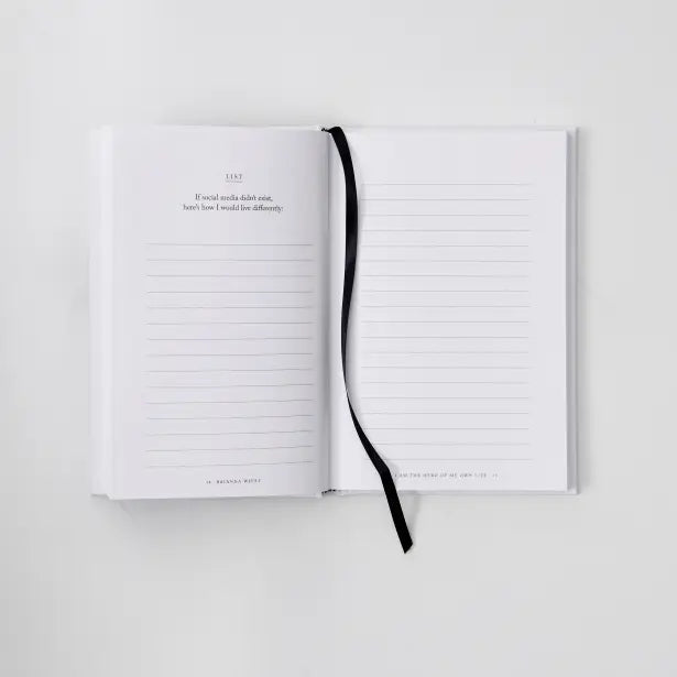 hardcover white lined journal by brianna wiest for healing and personal transformation