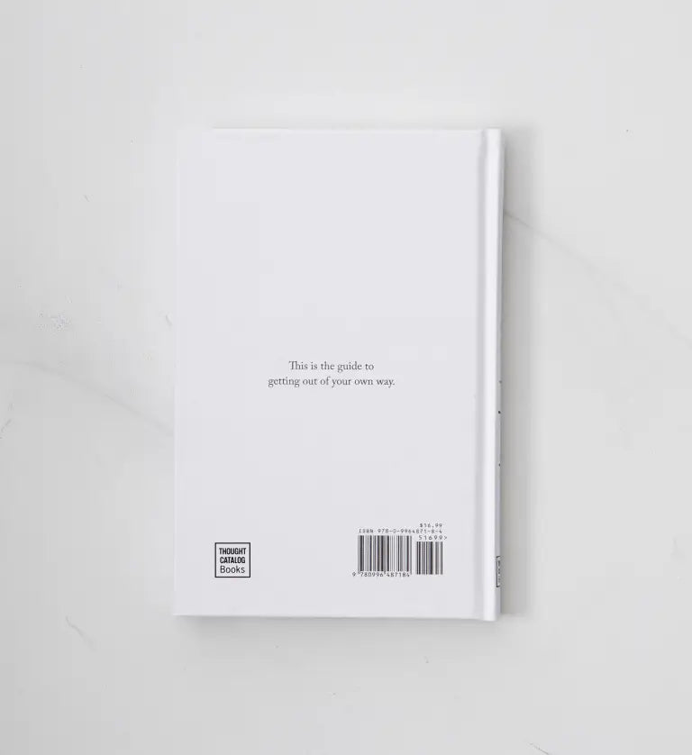 white hardcover lined guided journal by brianna wiest for getting out of your own way